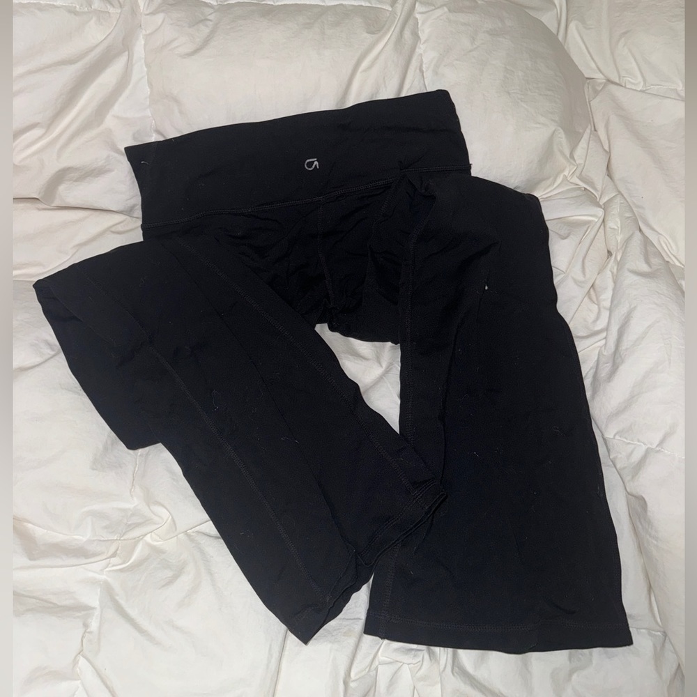 Black flare leggings